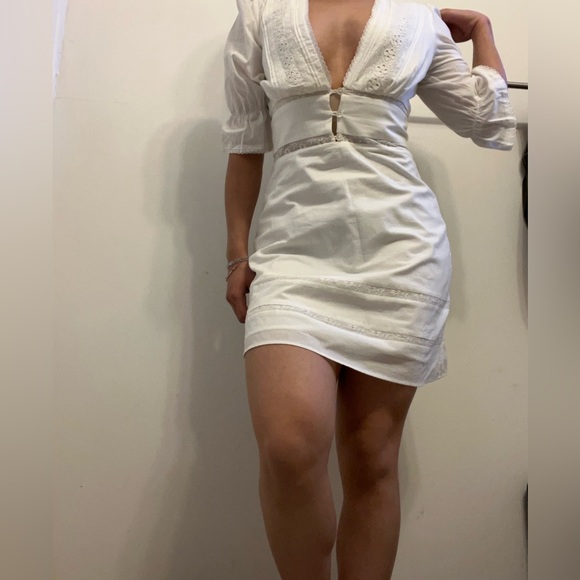 F26 Reformation Cassatt cotton Dress in white - Picture 7 of 13